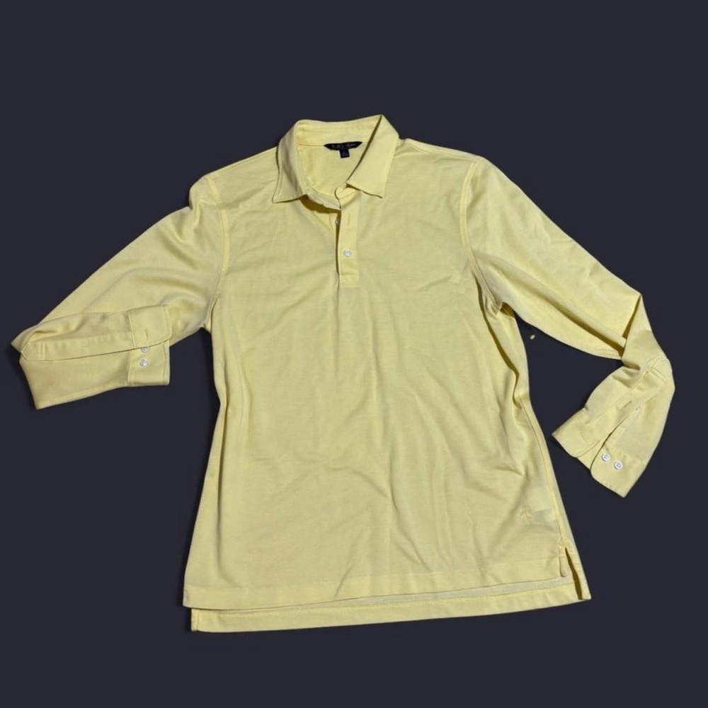 Brooks Brothers Light Yellow Long Sleeve Polo Shirt
